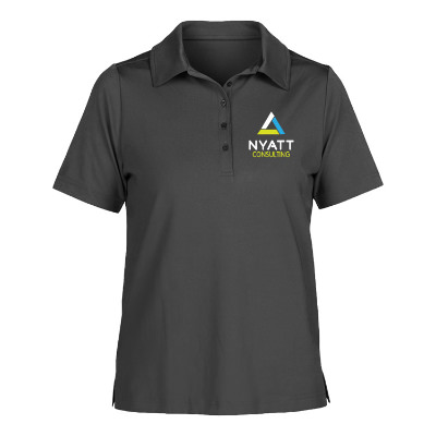 Customized full color graphite performance ladies' flex polo