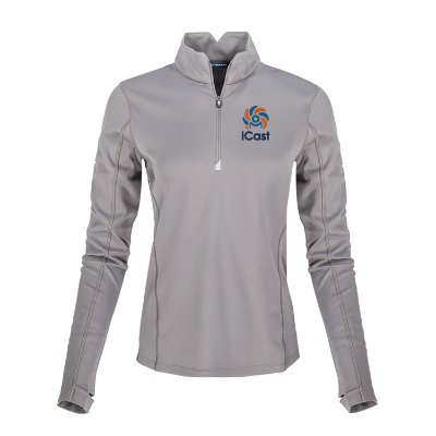 Ladies Grey Custom Embroidered Pullover