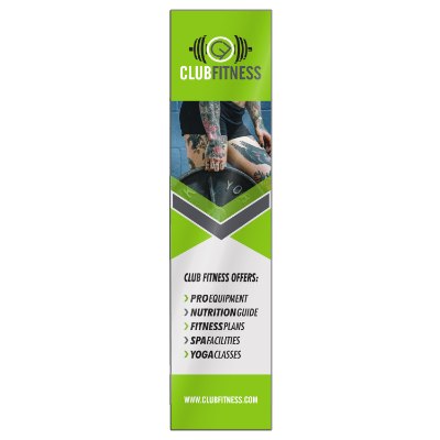2-1/2 x 11 inch magnet square corners with full color imprint.