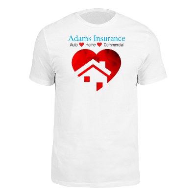 White full color customizable short sleeve t-shirt.