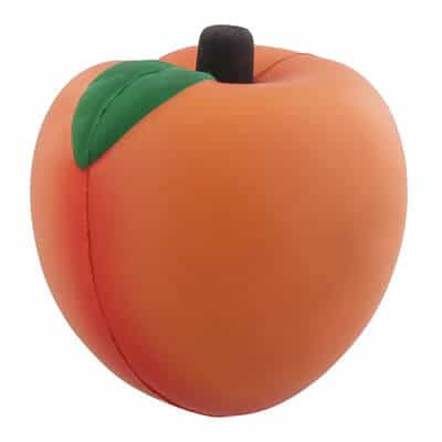 Foam peach stress ball blank.