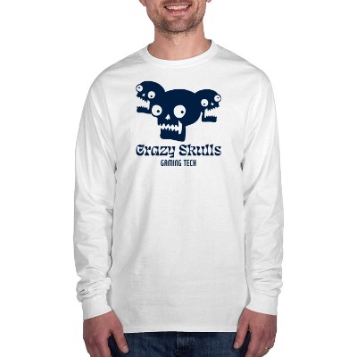 White long sleeve custom imprinted tee.