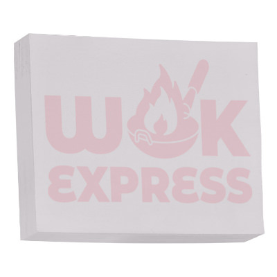 White paper sticky note with a customized imprint.