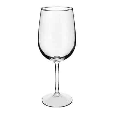 Glass clear wine glass blank in 16 ounces.