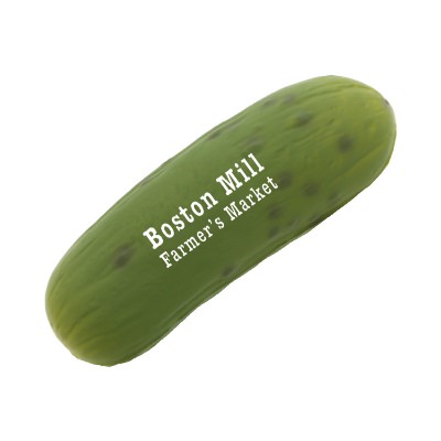 Green foam stress ball with a custom logo.