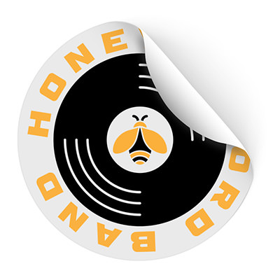 4-1/2 inch circle sticker with full color custom imprint.