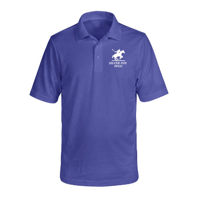 Personalized purple performance polo