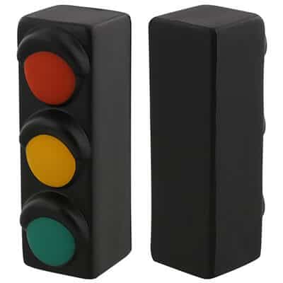 Foam traffic light stress reliever blank.