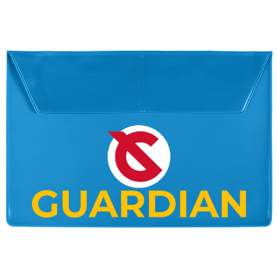 Auto plastic document holder with full color imprint.