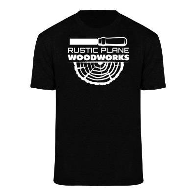 Deep black solid custom t-shirt with logo.