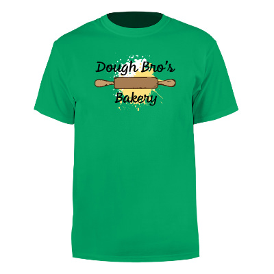 Kelly green full color custom short sleeve t-shirt.