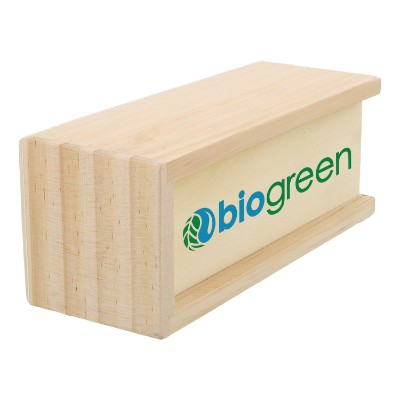 Three wooden puzzles in one box with full color personalized logo.