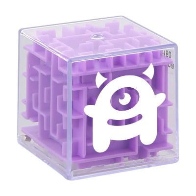 Mini plastic cube with custom one color logo.