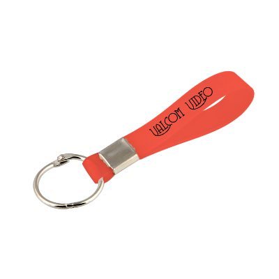Thermoplastic elastomers frost to red sunshifting loop keychain customized.