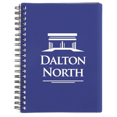 PVC and cardboard lime green 5x7 inch rubbery notebook with custom logo.