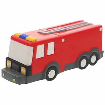 Foam fire truck stress reliever blank.