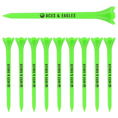 Citrus green golf tee with custom imprint.