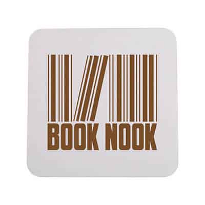Pulpboard natural square promotional coaster.
