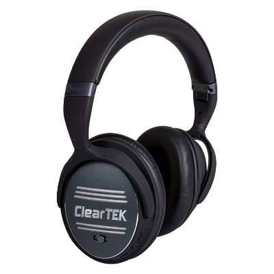 Plastic black headphones customized with your logo.