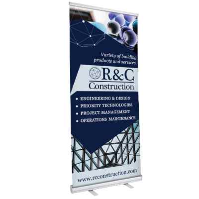 33.5 inch custom vinyl economy banner stand.