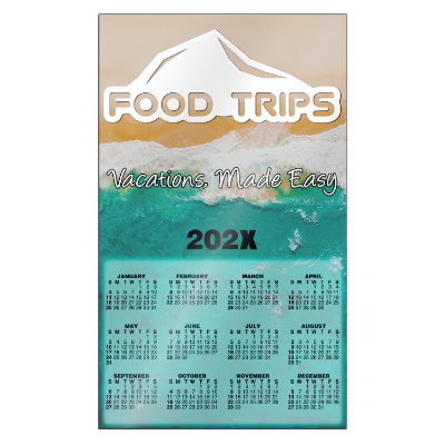 8-1/2 x 14-1/4 inch magnet square corners with full color imprint.
