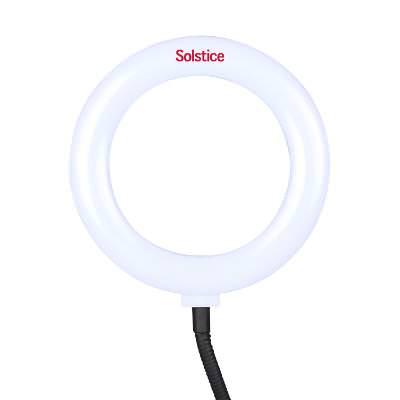 Plastic black selfie light branded with your logo.