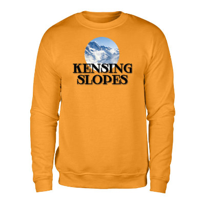 Personalized gold blended crewneck with custom logo