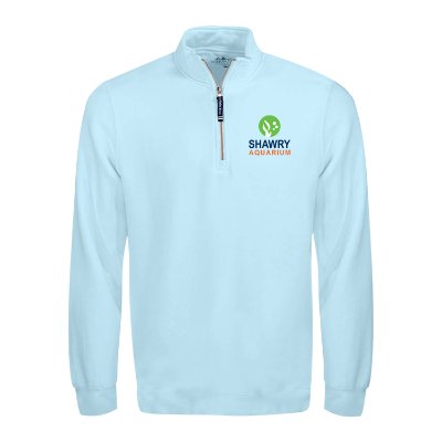 Ladies Full Color Aqua Quarter-Zip