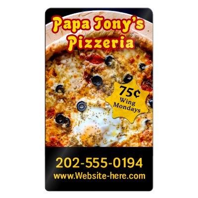 4x7 inch magnet round corners with full color imprint.