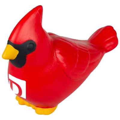 Foam cardinal stress ball with custom imprint.