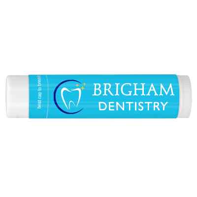 SPF 15 lip balm made up of a polypropylene material that is customizable.