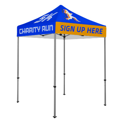 Full-color 6-ft. tent with custom imprint.