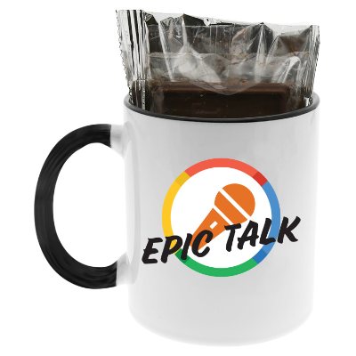 White custom full color just dunk it cocoa and cookie mug set.