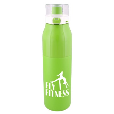 Lime green sports bottle with custom logo in 25 oz.