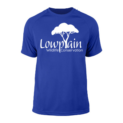 Custom true royal dry zone t-shirt with logo.
