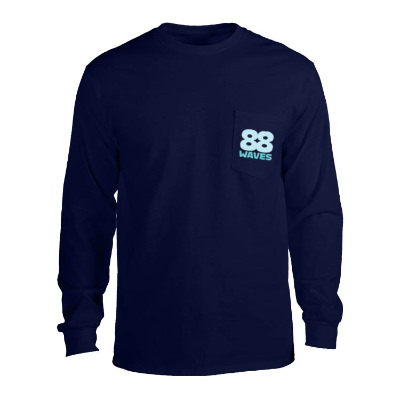 Full color long sleeve navy tee.