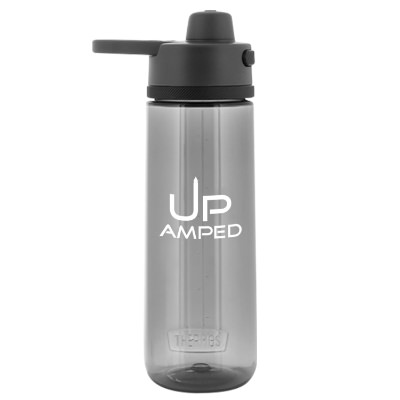 Plastic smoke bottle with custom logo.