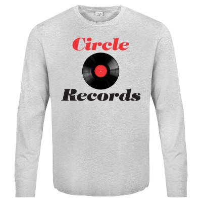 Customized cool heather grey long sleeve tee with full color imprint.