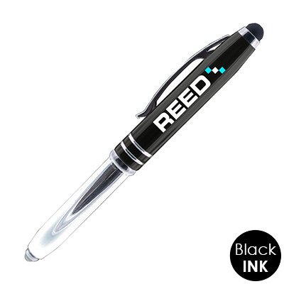 Custom full-color pen with LED light.
