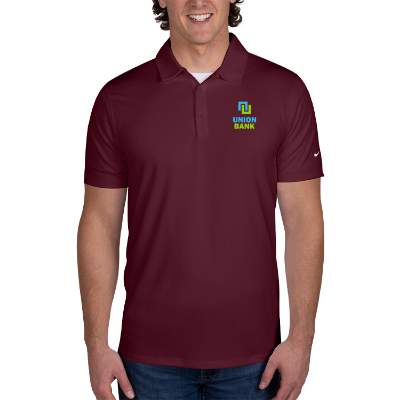 Maroon full color custom modern fit polo