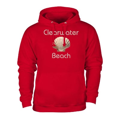 Custom red blended hoodie with customized logo
