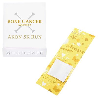 White paper custom matchbook.