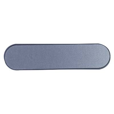 Metallic silver metal laptop phone mount blank.