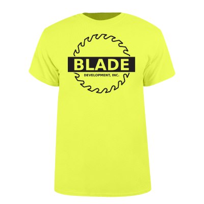 Safety orange marketing customized t shirt.
