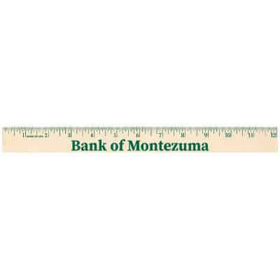 12 inch wooden ruler with design.