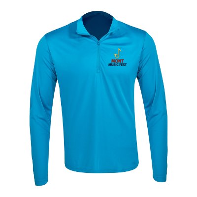 Atomic Blue Custom Embroidered Quarter-Zip