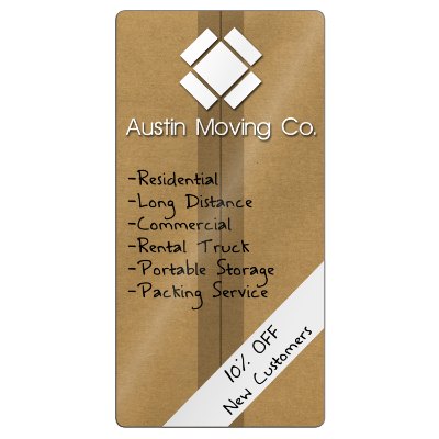 4-1/2 x 9 inch magnet round corners with full color imprint.