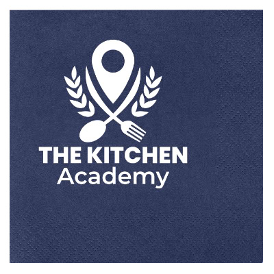 3Ply tissue red high quality dinner napkins logoed.