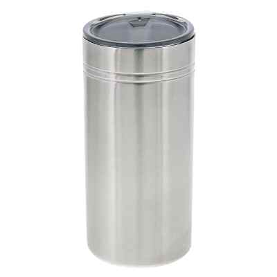 Metal silver slim can cooler blank.