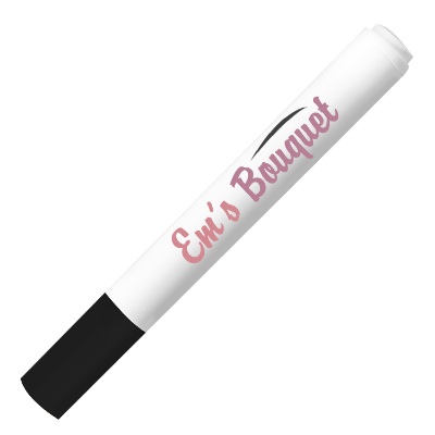 Full color washable marker with white barrel.